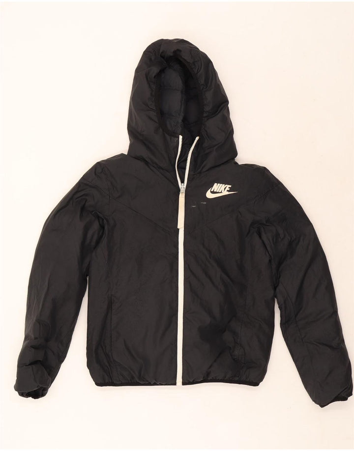 Nike Veste matelassée réversible à capuche surdimensionnée pour femme UK 6 XS Noir