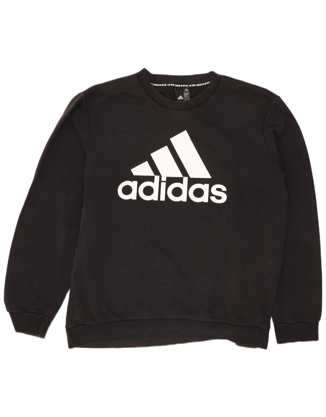 ADIDAS Sweat-shirt graphique pour homme XL en coton noir