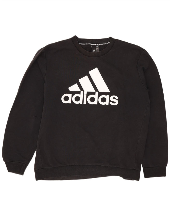 ADIDAS Sweat-shirt graphique pour homme XL en coton noir
