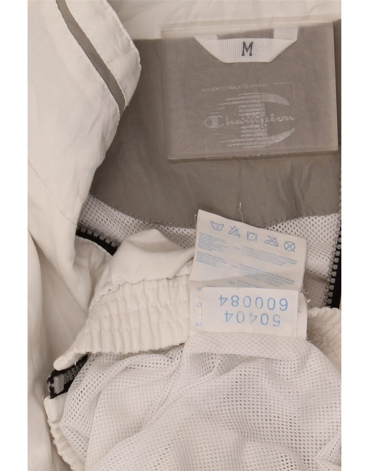 Champion Veste de Survêtement Homme Blanc Moyen Polyester