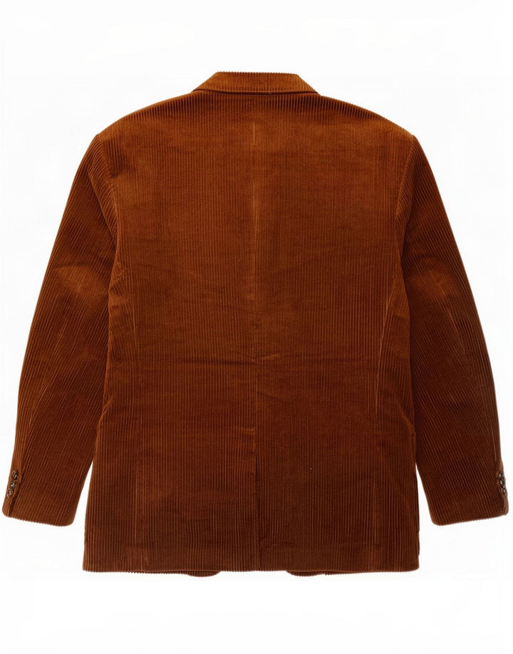 Stefanel Veste blazer en velours côtelé pour homme à 2 boutons IT 48 Coton marron moyen