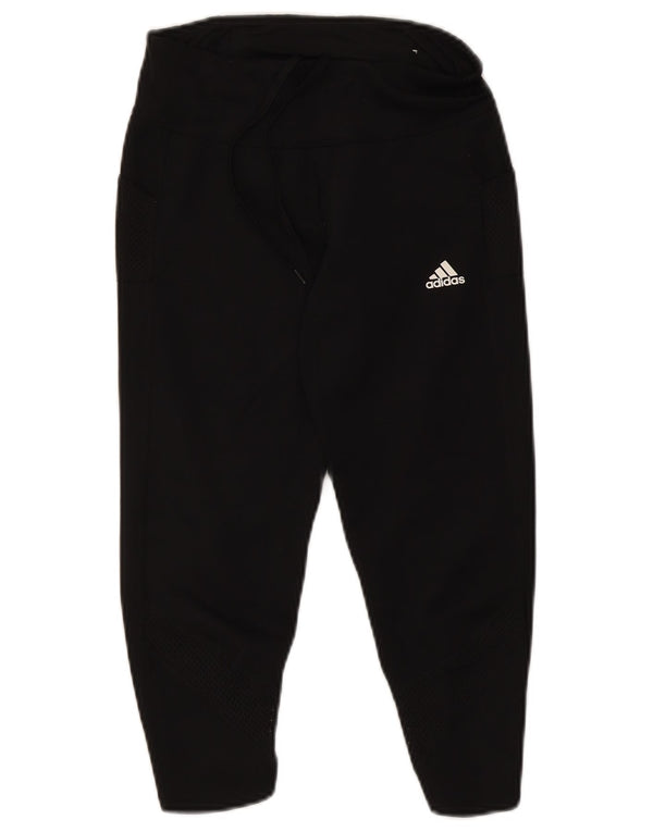 Adidas Femmes Aeroready Capri Leggings UK 8/10 Petit Noir Polyester