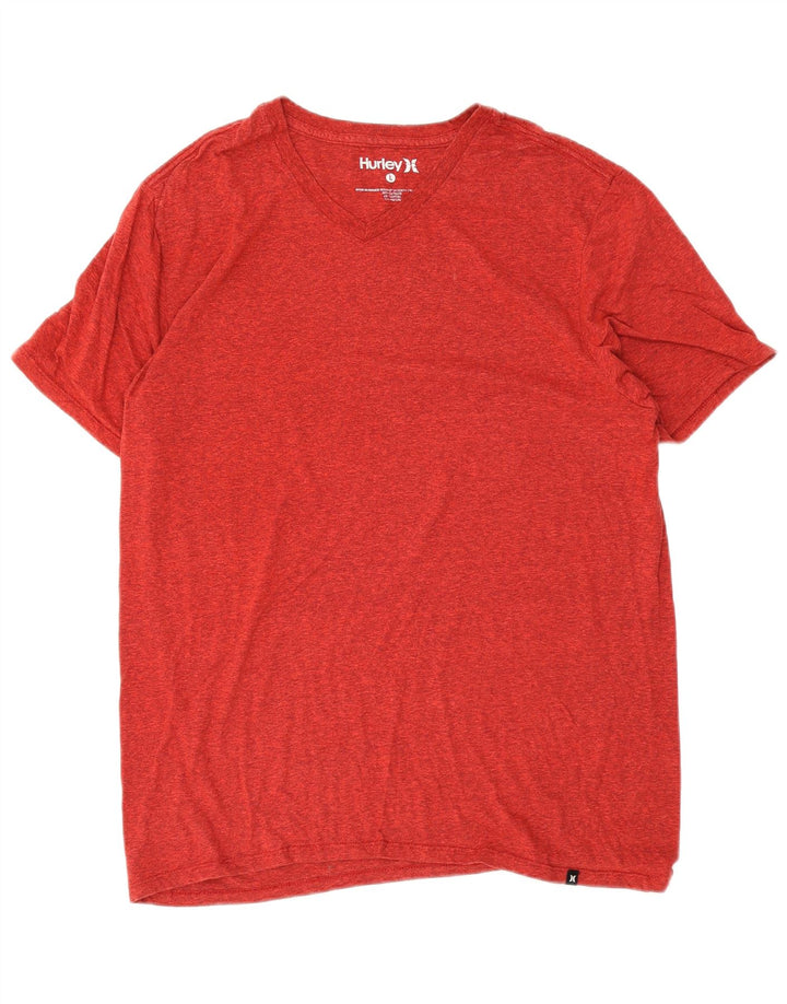 Hurley T-Shirt Homme Haut Large Rouge Moucheté Polyester