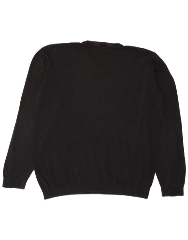 Marks & Spencer Boys V-Neck Jumper Sweater 15-16 Years Black Cotton