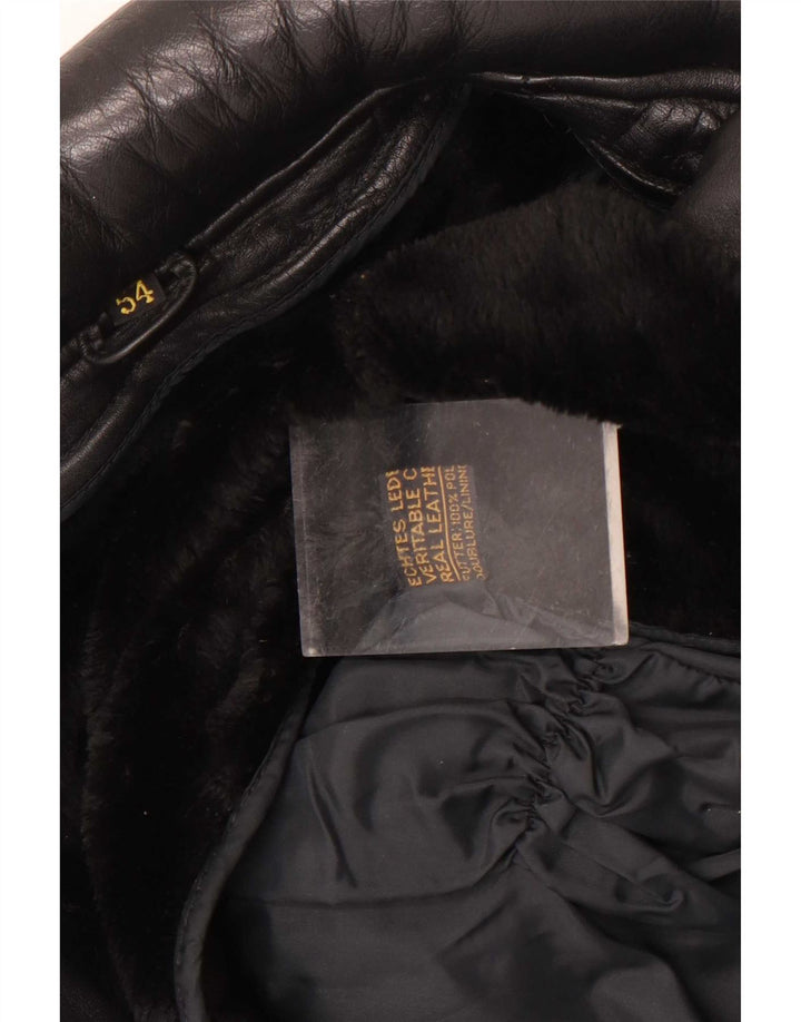 Gilet en cuir homme vintage UK 38 Cuir noir moyen