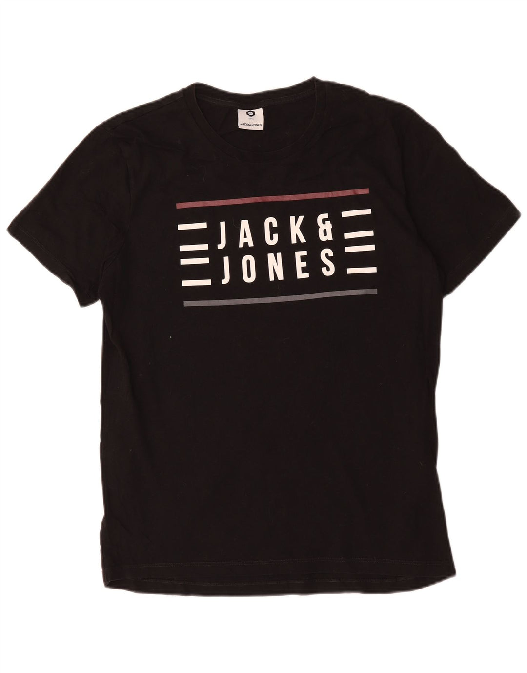 Jack & Jones T-Shirt Graphique Homme Noir Moyen Coton