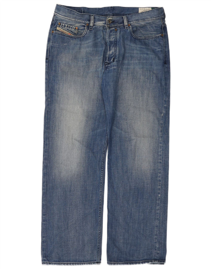 DIESEL Jean droit Quratt homme W36 L32 bleu coton