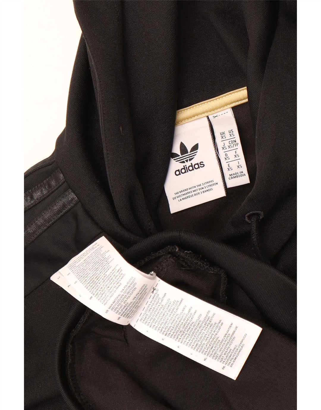 Adidas Pull à capuche graphique pour homme XS Noir Polyester
