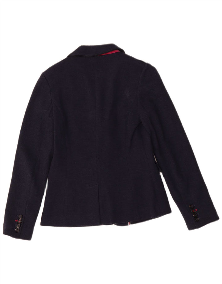 Joules Veste blazer à 2 boutons pour femme UK 8 Petit chevron bleu marine