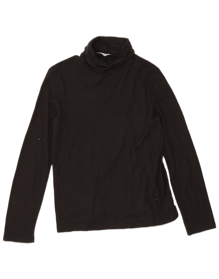 Zara Femme Top Manches Longues UK 44 Medium Noir Viscose