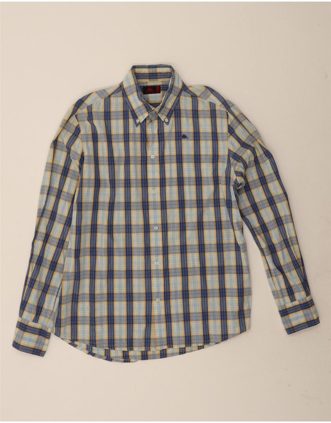 Kappa Chemise Homme XL Bleu Carreaux Coton