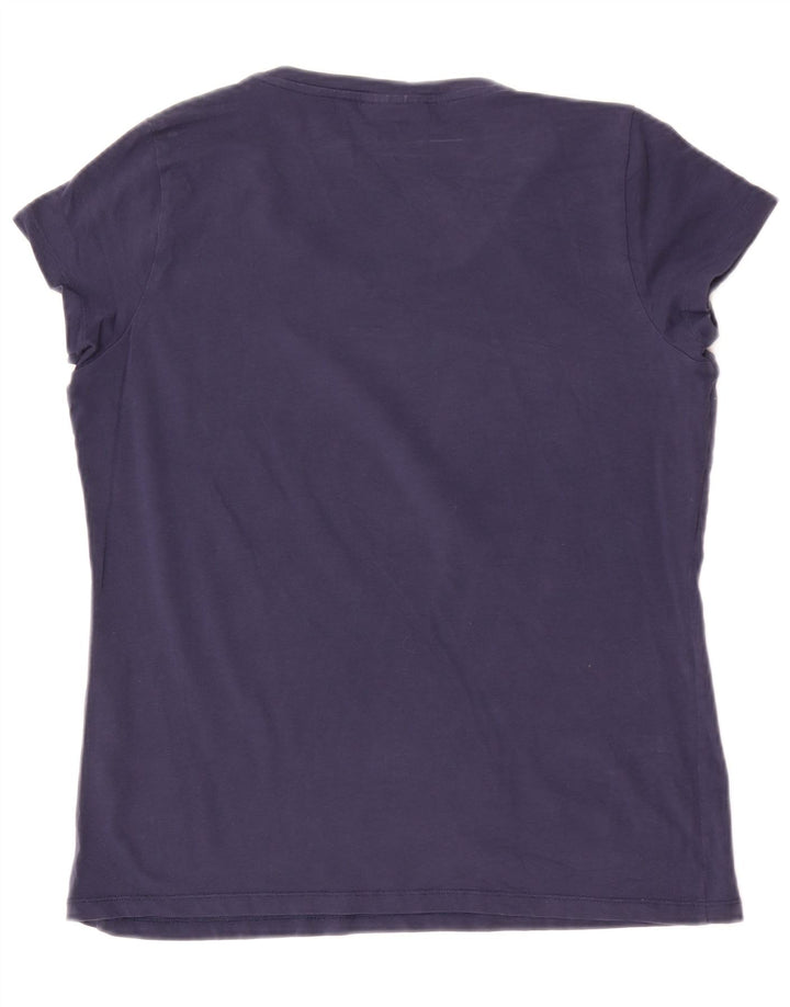 Trussardi Jeans T-Shirt Femme UK 14 Bleu Marine Moyen