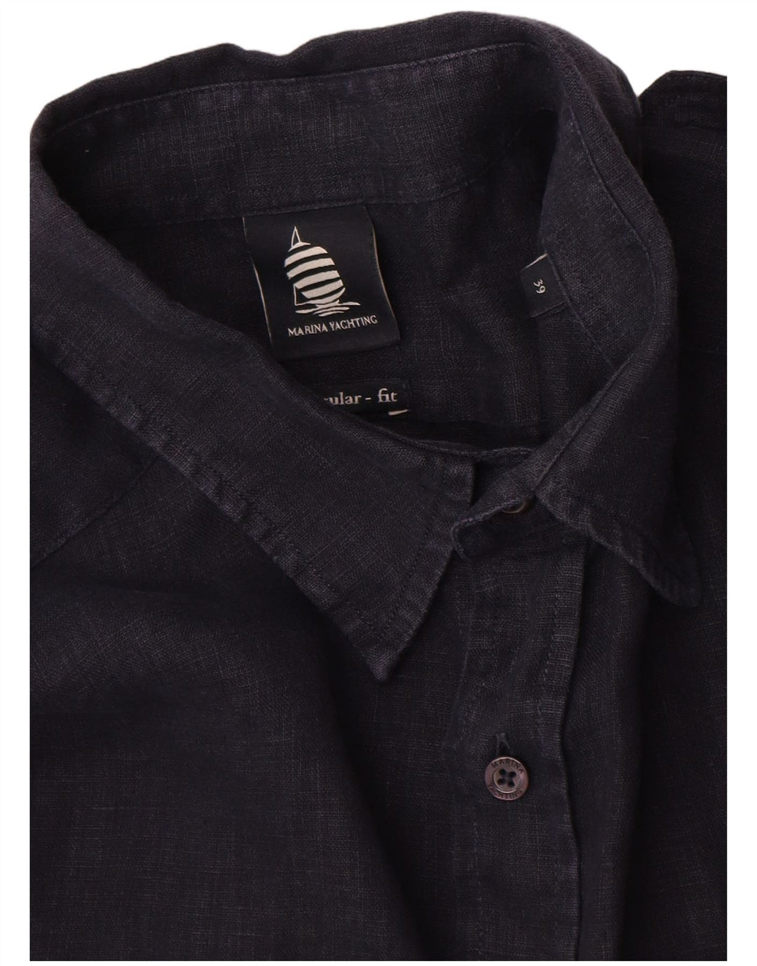Marina Yachting Chemise coupe régulière pour homme Taille 39 Bleu marine moyen
