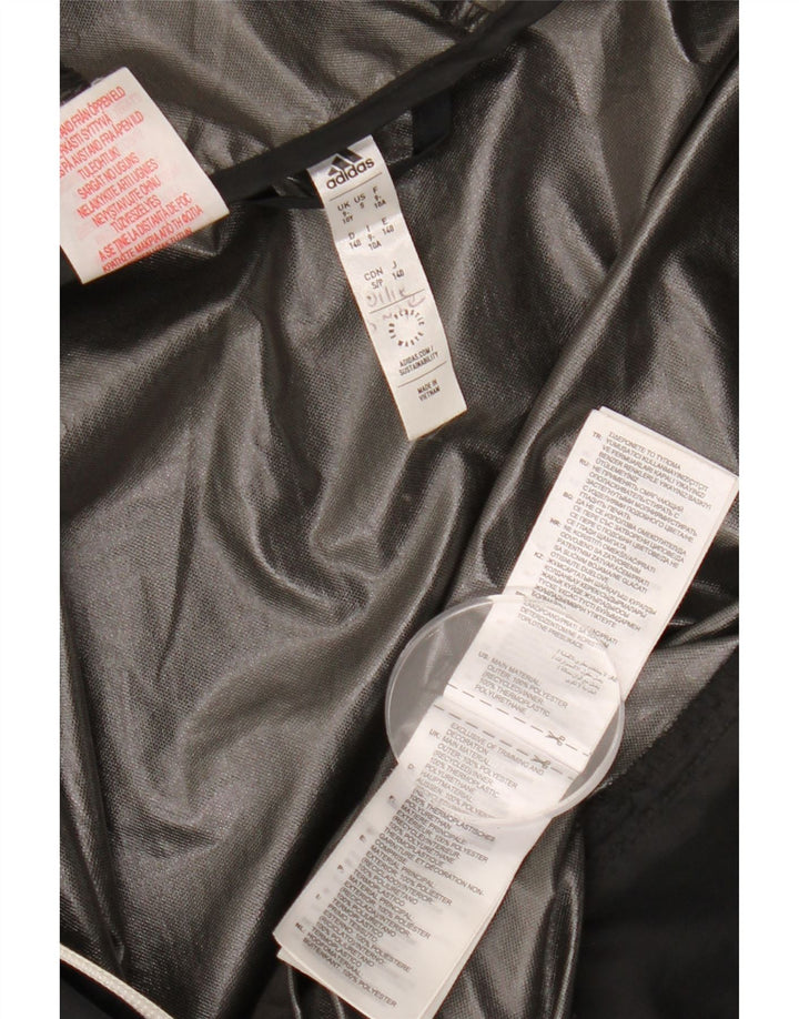 ADIDAS Veste coupe-vent à capuche pour garçon 9-10 ans Noir Polyester