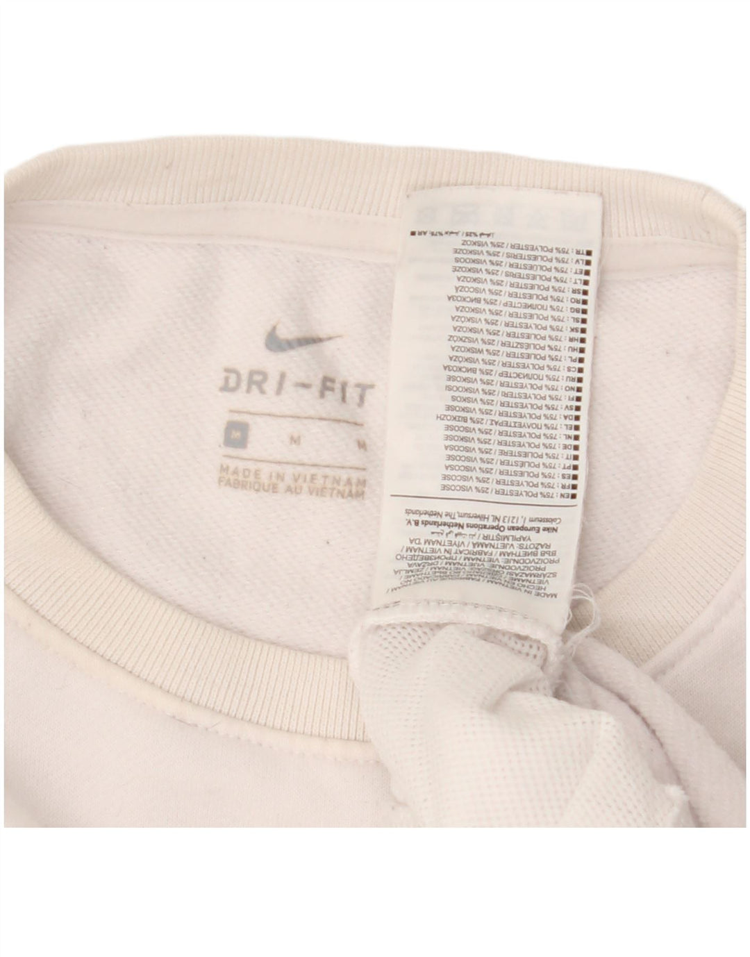 Nike Sweat-shirt graphique pour femme UK 14 Polyester blanc moyen