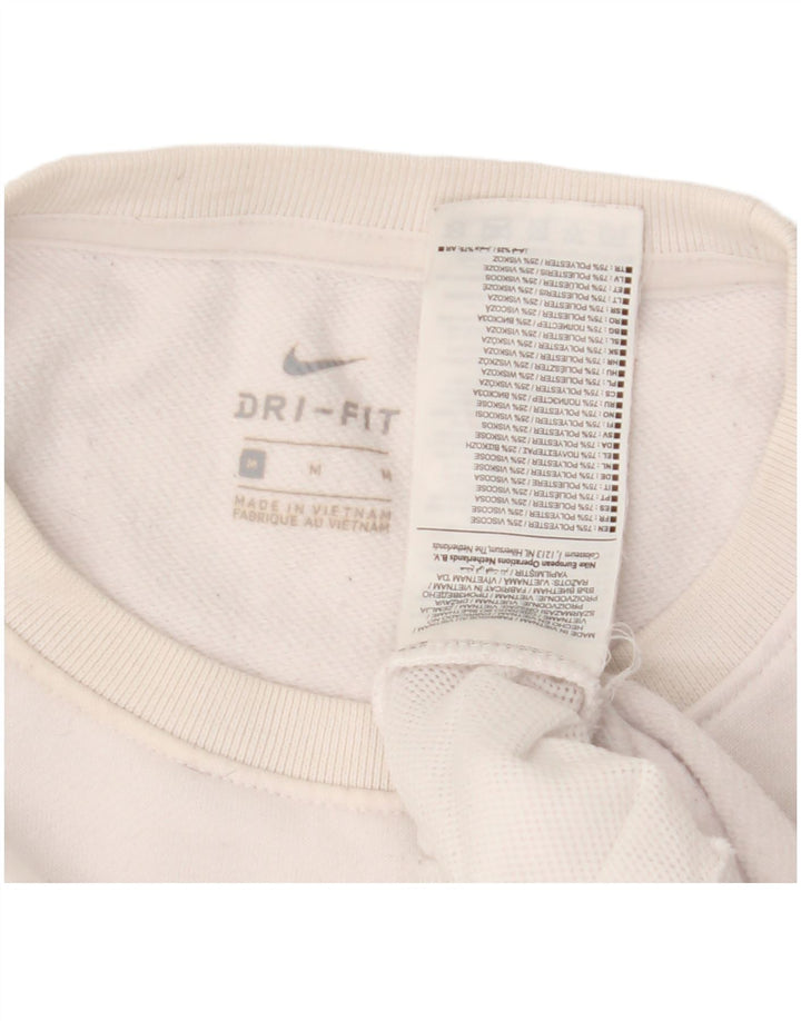 Nike Sweat-shirt graphique pour femme UK 14 Polyester blanc moyen