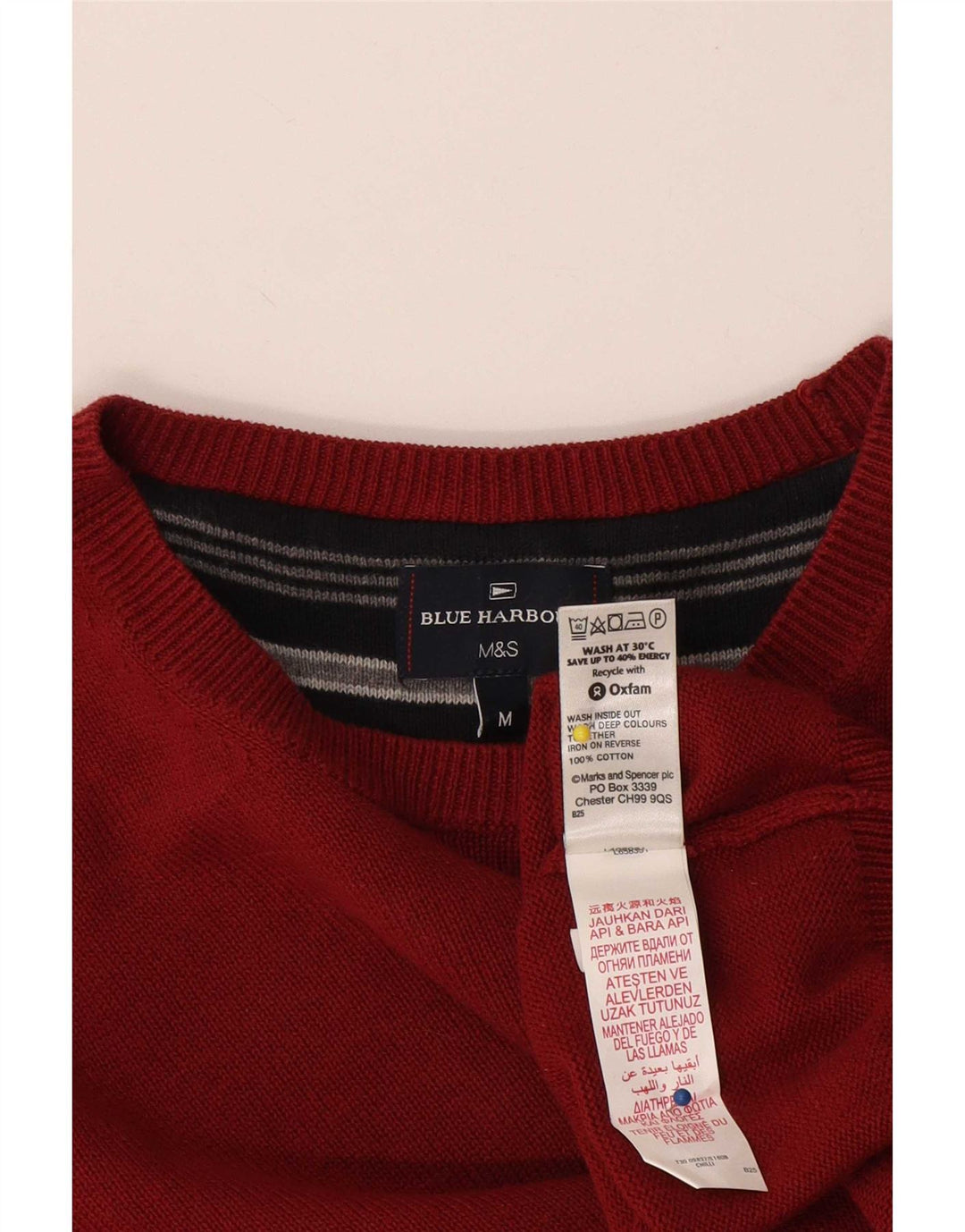 Marks & Spencer Pull Col Ras-du-Cou Blue Harbour Homme Rouge Moyen
