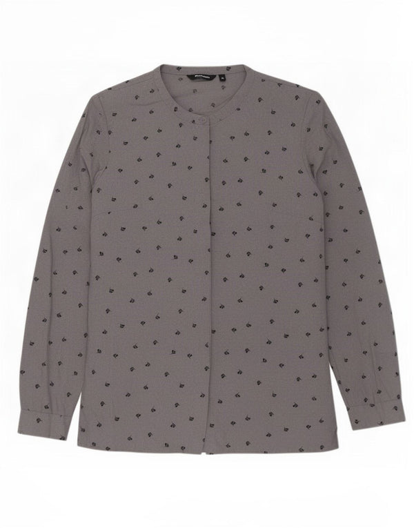 Rohan Chemise Chemisier Femme UK 10 Petit Gris Floral Polyester