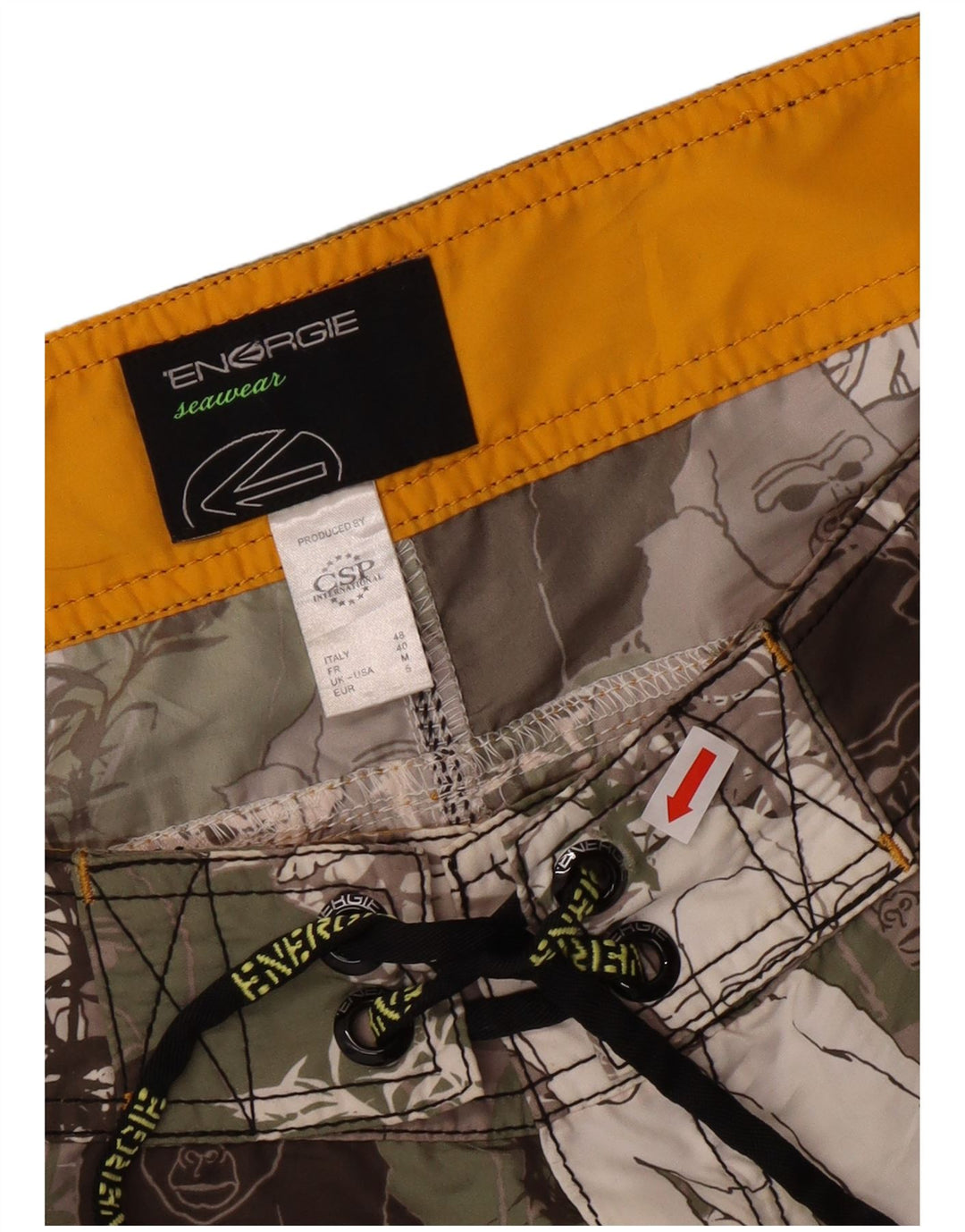 ENERGIE Short de Bain Graphique Homme Moyen Imprimé Animal Multicolore