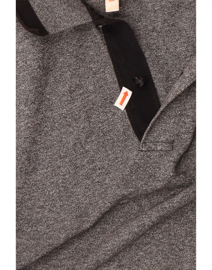 Sun68 Polo à manches longues pour homme XL en coton gris