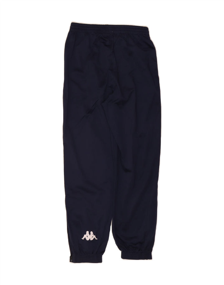 KAPPA Mens Graphic Tracksuit Trousers Joggers Small  Navy Blue Polyester Vintage Kappa and Second-Hand Kappa from Messina Hembry 