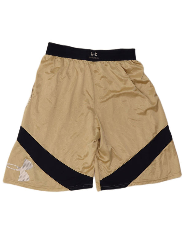 Under Armour Short de Sport Graphique Homme Doré Large Polyester Colorblock