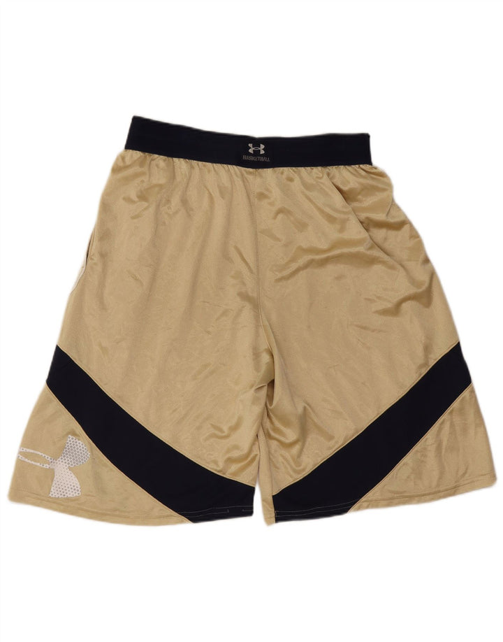 Under Armour Short de Sport Graphique Homme Doré Large Polyester Colorblock