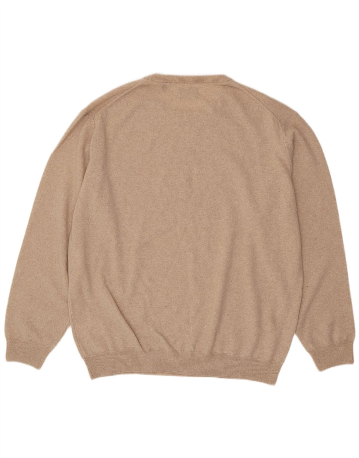 GANT Pull ras du cou pour homme 4XL Beige Laine