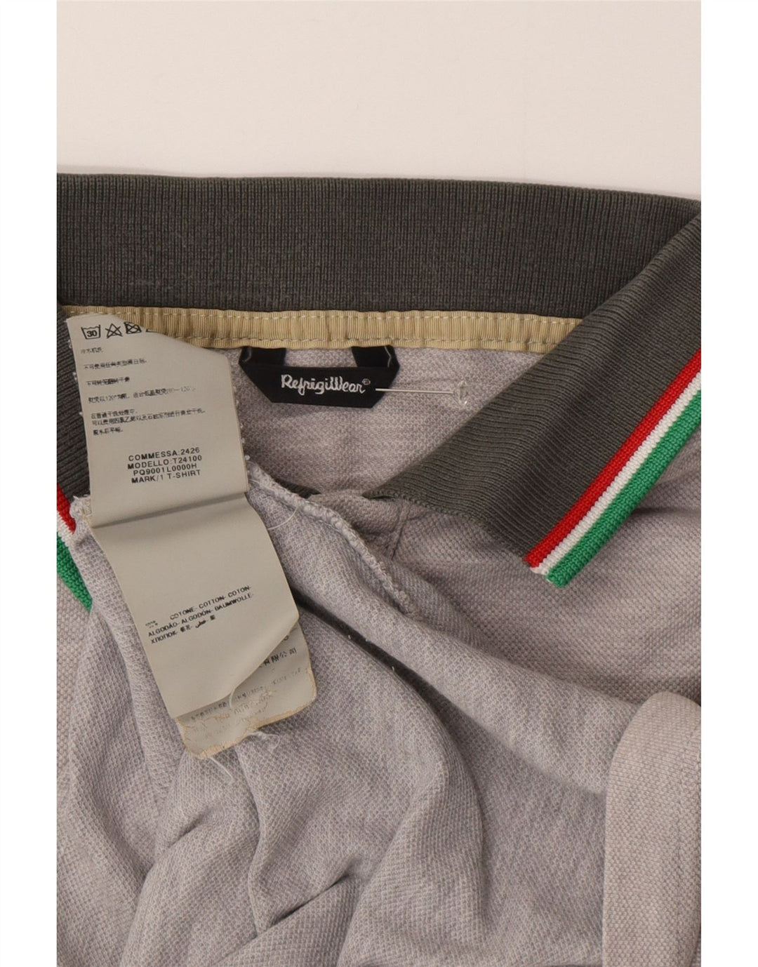 Refrigiwear Polo Homme Petit Gris Coton