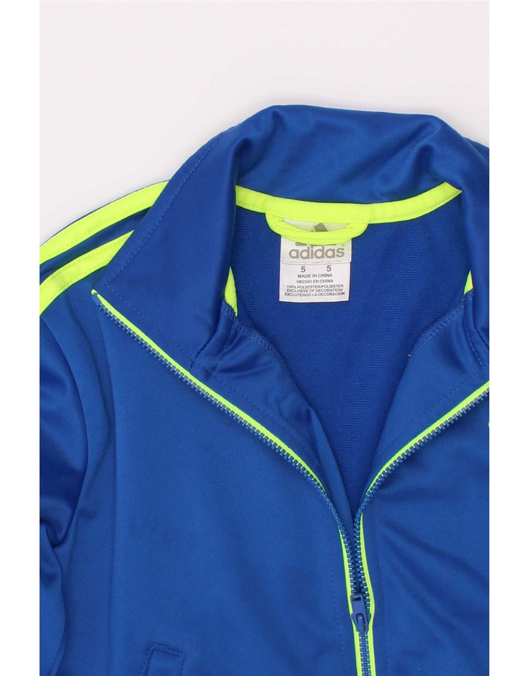 Adidas Veste de survêtement graphique pour garçon 4-5 ans Bleu Polyester