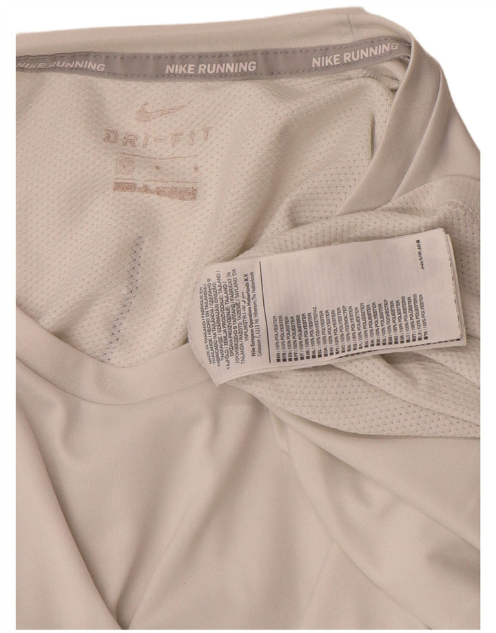 Nike Hommes Dri Fit Graphic T-Shirt Top Blanc Moyen Polyester
