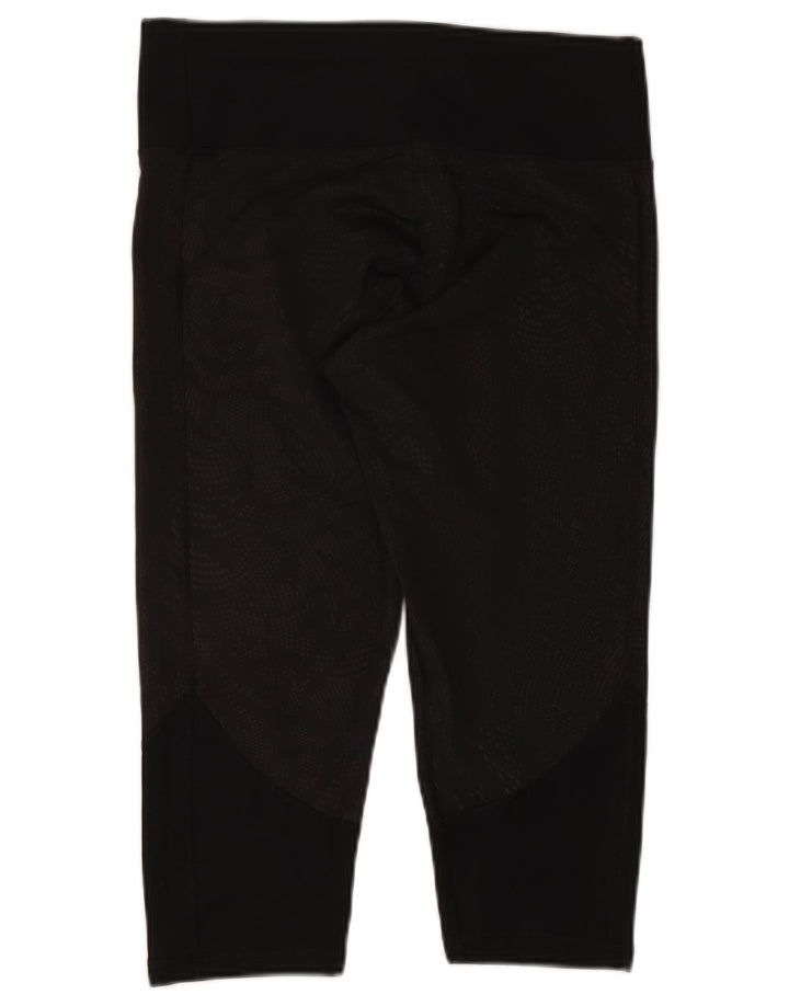 ADIDAS Femmes Climalite Capri Leggings UK 16/18 Grand Noir Polyester