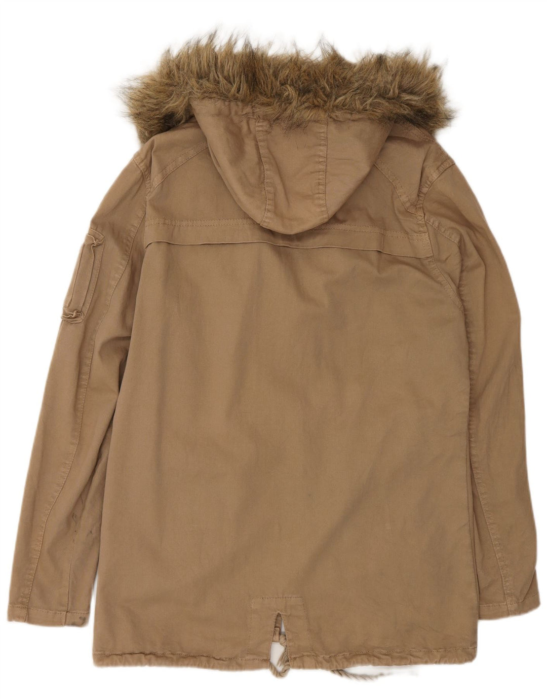 Zara Parka à capuche pour homme UK 36 Small Beige