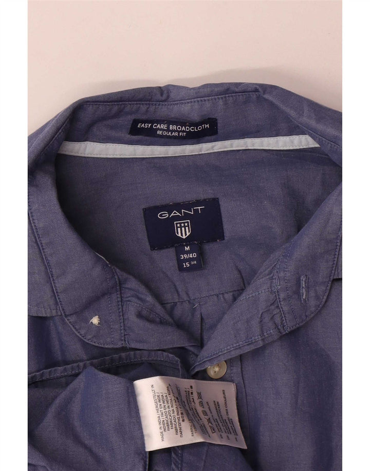 Gant Chemise Regular Fit Homme Taille 39/40 15 3/4 Bleu Moyen Coton