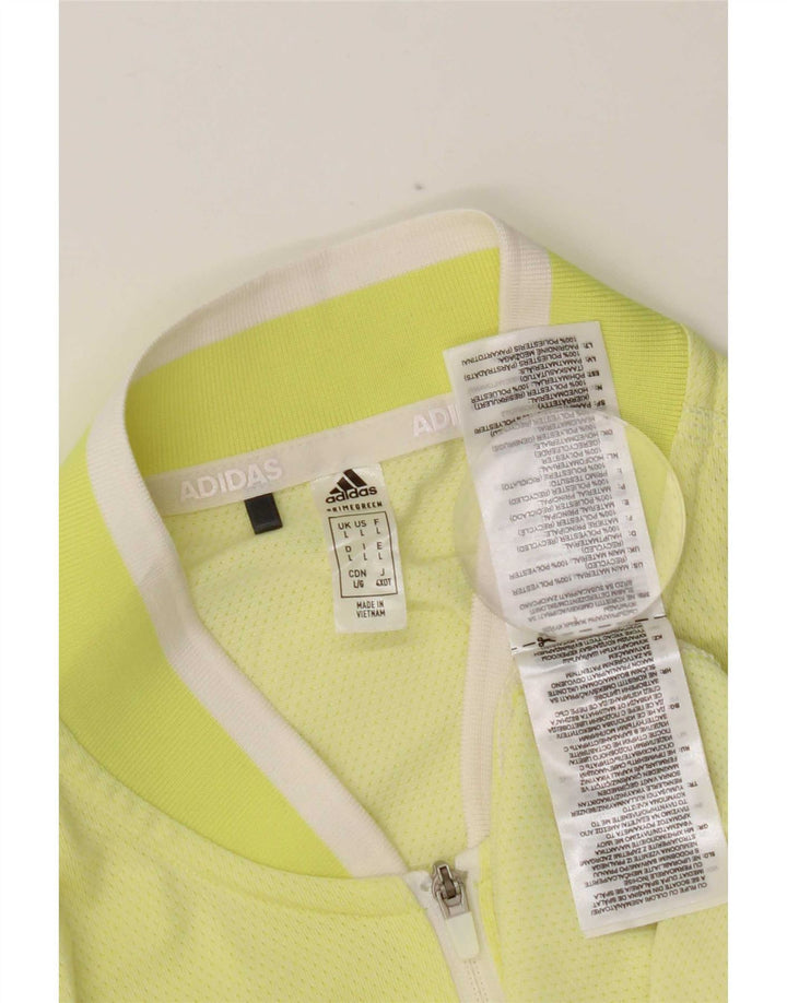 Adidas Débardeur Femme UK 14 Grand Jaune Polyester