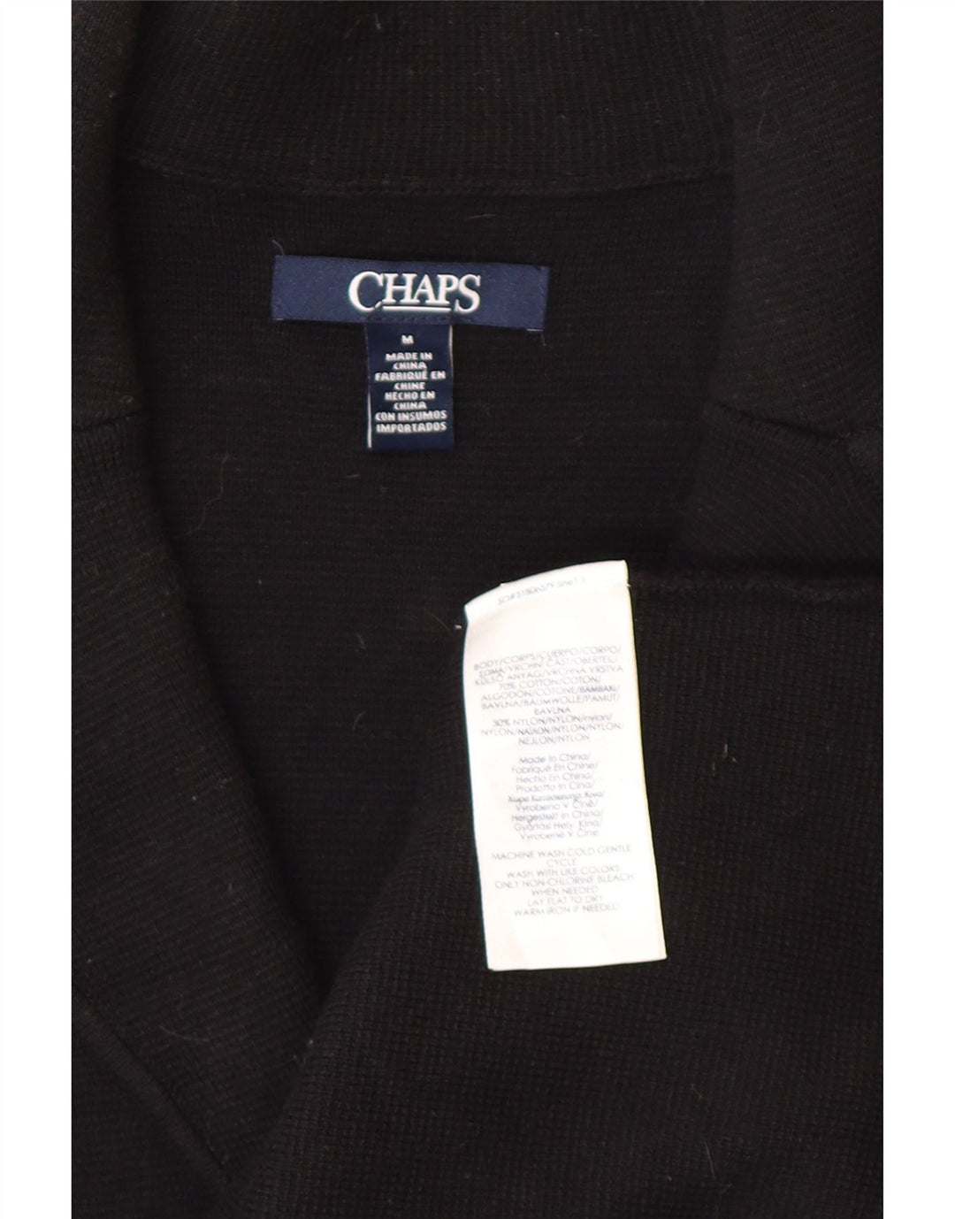 CHAPS Veste Blazer 3 Boutons Femme UK 14 Coton Noir Moyen