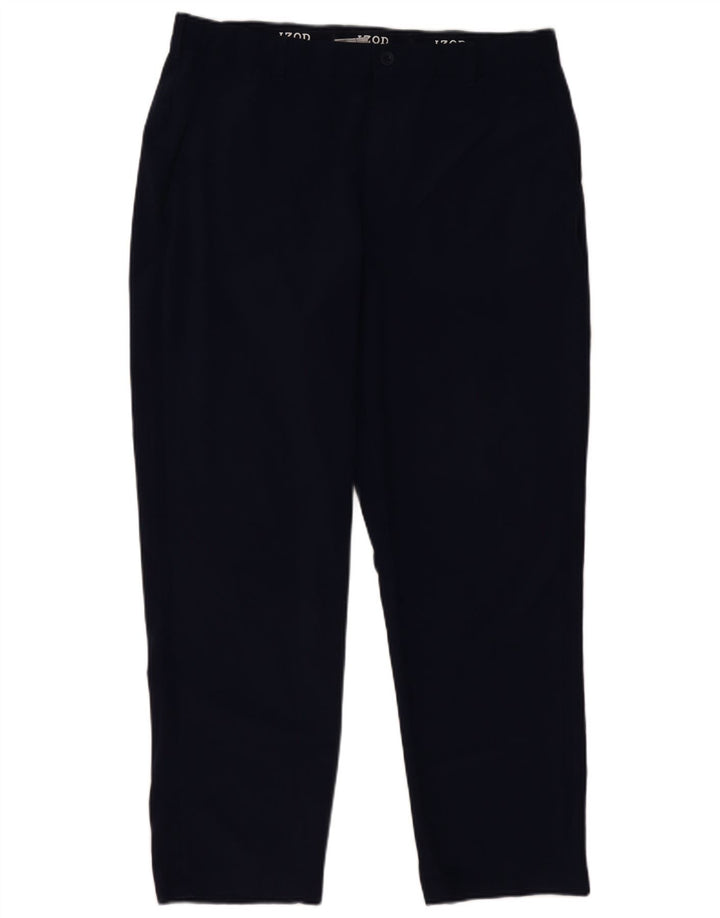 Izod Pantalon Chino Droit Homme W40 L30 Bleu Marine Polyester