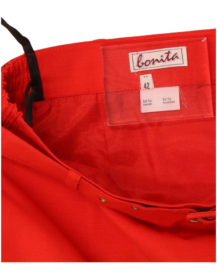 BONITA Womens Pencil Skirt IT 42 Medium W30 Red Viscose