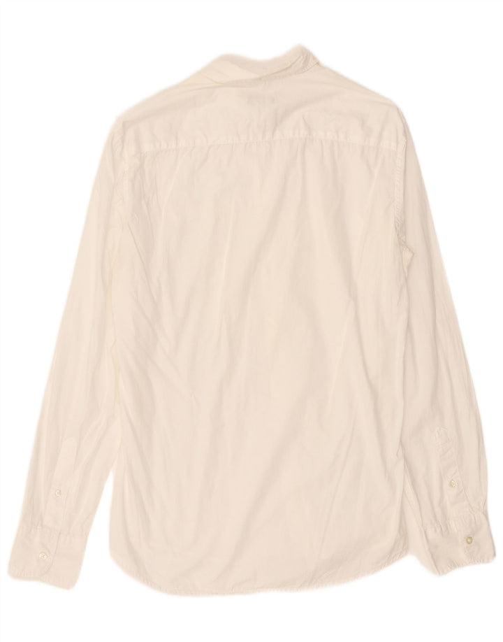 Benetton Chemise Homme Blanc Moyen Coton