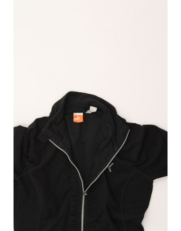 PUMA Veste de survêtement pour femme UK 10 Small Noir Polyester