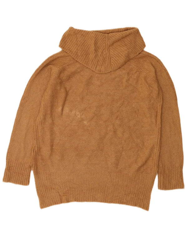 Oasis Pull surdimensionné à col roulé pour femme UK 10 Petit Acrylique Beige