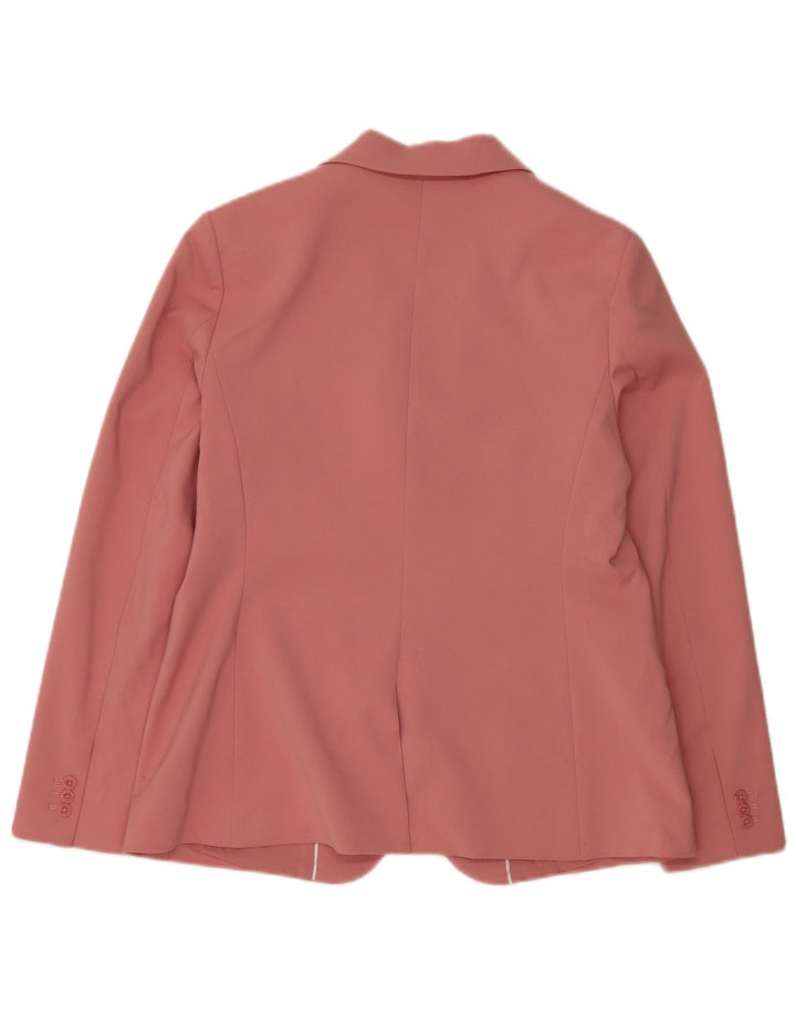 Marks & Spencer Veste blazer coupe ajustée à 1 bouton pour femme Rose moyen UK 12