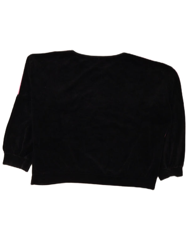 vintage Femme Sweatshirt Jumper UK 18 XL Rose Colourblock Polyester