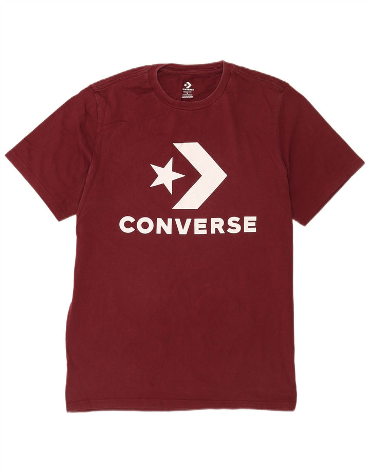 Converse T-Shirt Graphique Homme Bordeaux Moyen