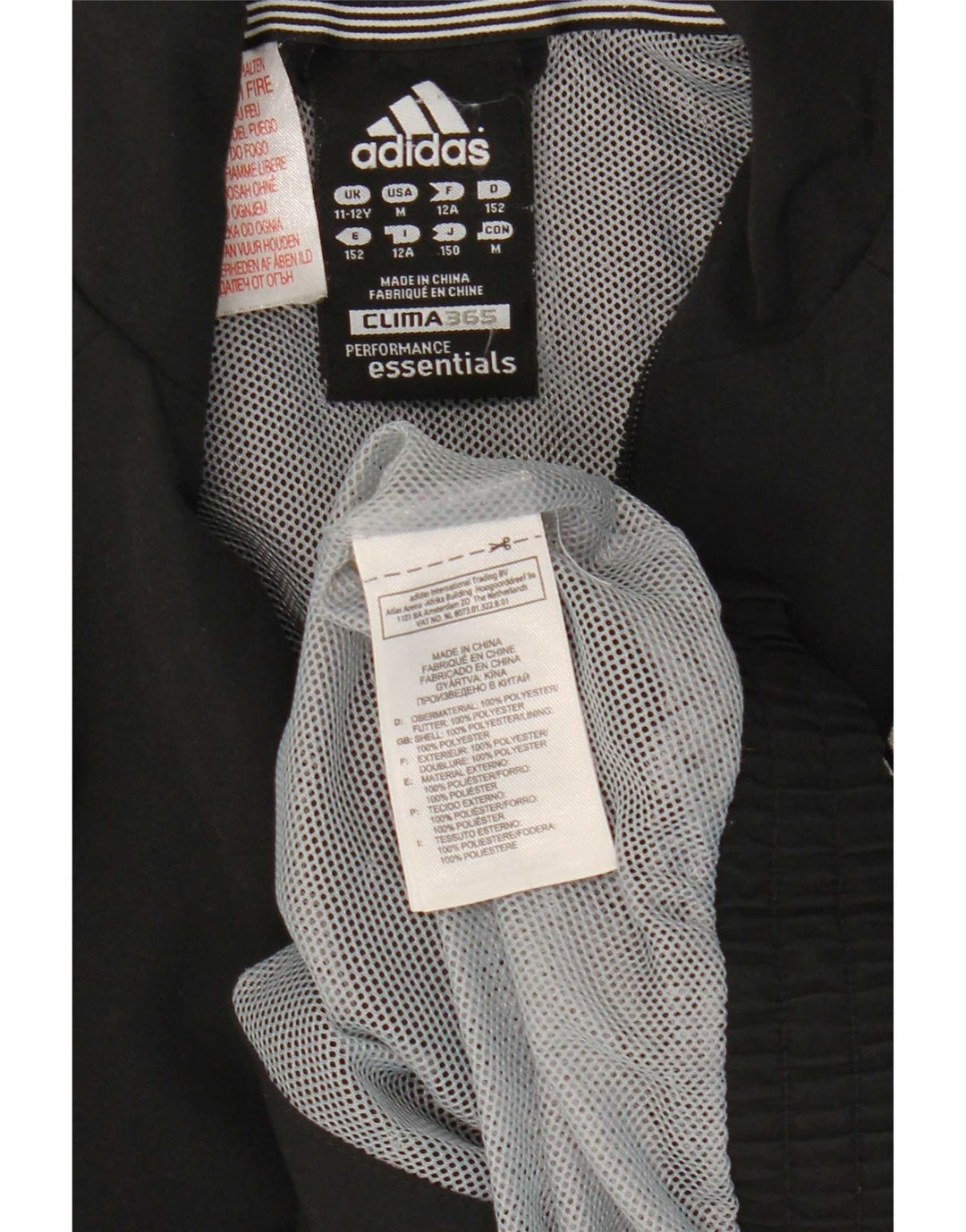 Veste de survêtement Adidas Garçon Clima 365 11-12 ans Noir Polyester