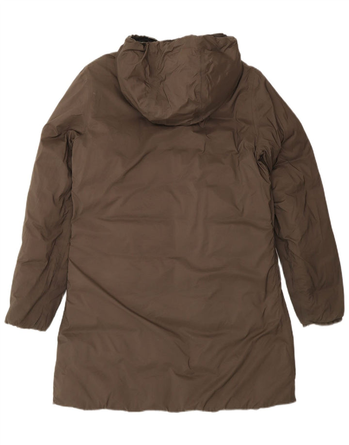 K-Way Manteau matelassé réversible à capuche surdimensionné pour femme UK 8 Small Noir