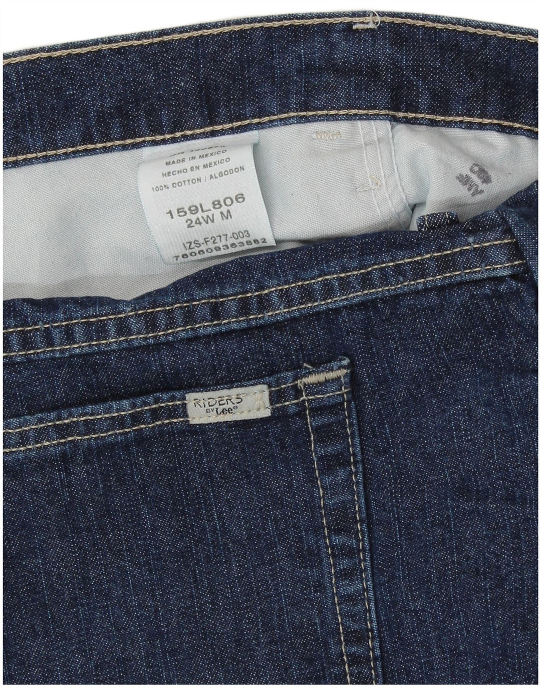 Lee Short en jean Riders pour femme US 24 4XL W46 Bleu marine en coton