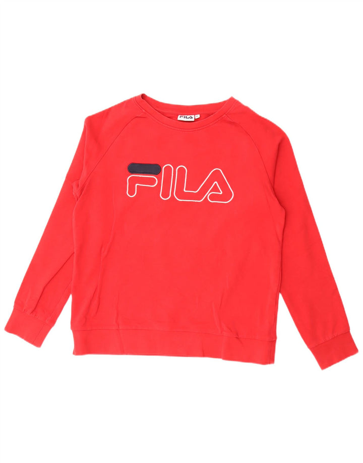 Fila Sweat-Shirt Graphique Homme Rouge Moyen Coton