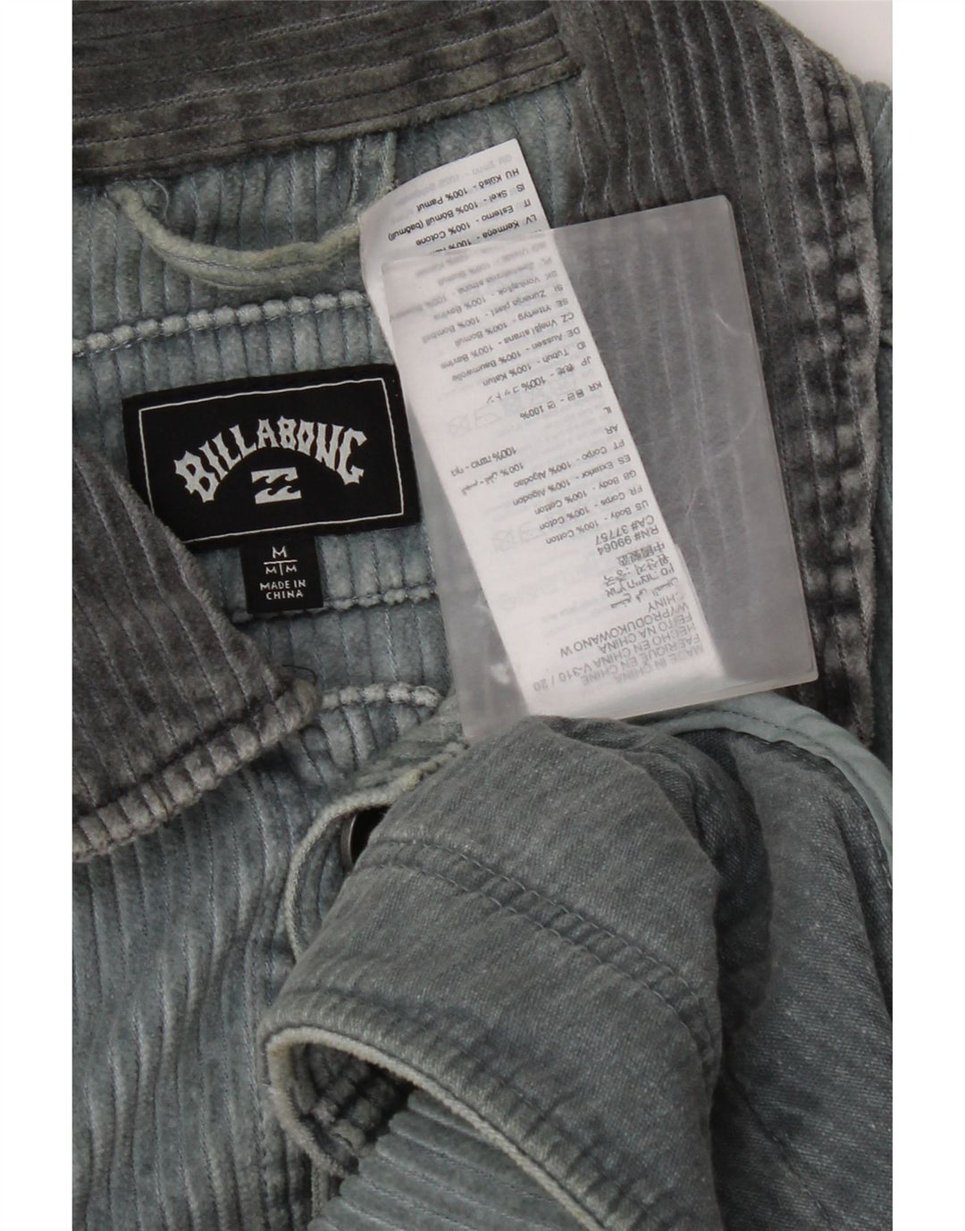 Billabong Veste en velours côtelé pour homme UK 38 Bleu moyen Coton