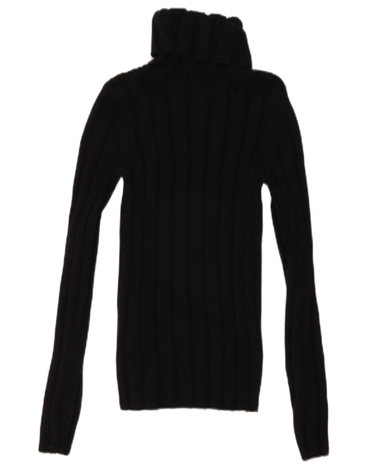 Hugo Boss Pull col roulé pour femme UK 8 Petite laine noire